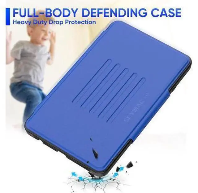 Alt view image 7 of 7 - for Galaxy Tab A9 5G Tablet Case 8.7'', Smart Auto Sleep Cover with Magnetic Multi-Angles Stand, Card Slot for Galaxy Tab A9 8.7'' SM-X110/X115/X117 (Blue)