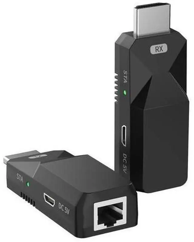 Main image of 1080P HDMI Extender, Use Cat5e/6 Ethernet Cable Extend Audio and Video Signals up to 165 Feet with Lossless Transmission