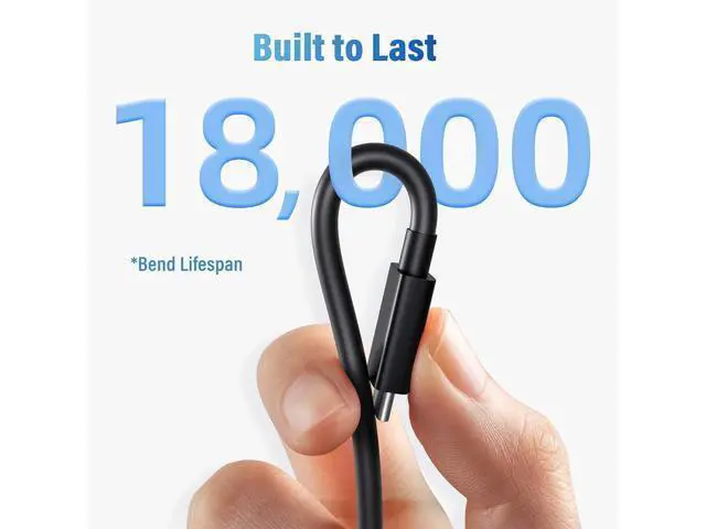 Alt view image 6 of 7 - ACASIS USB4 Cable 0.98ft, 40Gbps Data Transfer, 100W PD Charging, 8K Video, Compatible with Thunderbolt 4/3, USB-C, USB4 Devices, Black (0.98ft/30cm)