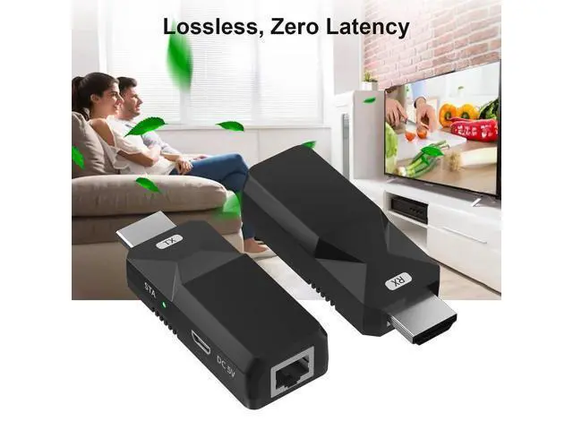 Alt view image 5 of 7 - 1080P HDMI Extender, Use Cat5e/6 Ethernet Cable Extend Audio and Video Signals up to 165 Feet with Lossless Transmission