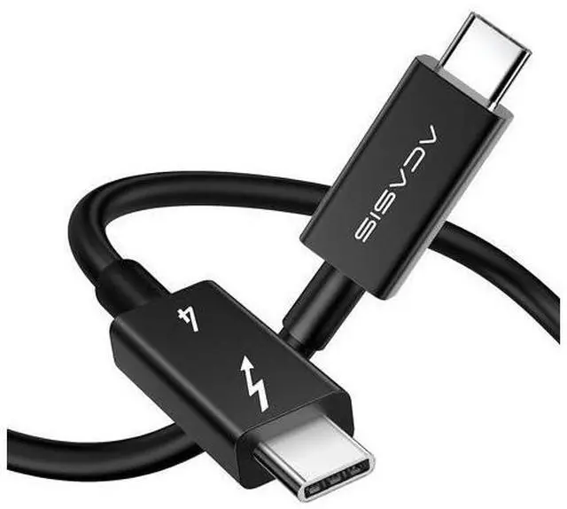 Main image of ACASIS USB4 Cable 0.98ft, 40Gbps Data Transfer, 100W PD Charging, 8K Video, Compatible with Thunderbolt 4/3, USB-C, USB4 Devices, Black (0.98ft/30cm)