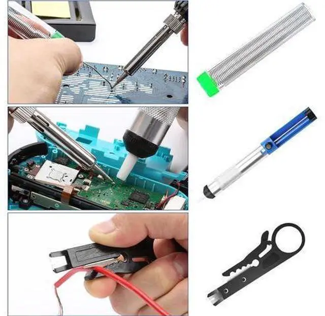 Alt view image 3 of 7 - Electronic Soldering Iron Kit, Kingsdun 60W LCD Digital Soldering Gun with Adjustable Temperature & Fast Heating Ceramic Thermostatic Design, ON-Off Switch 15pcs Solder Kit & Welding Tool