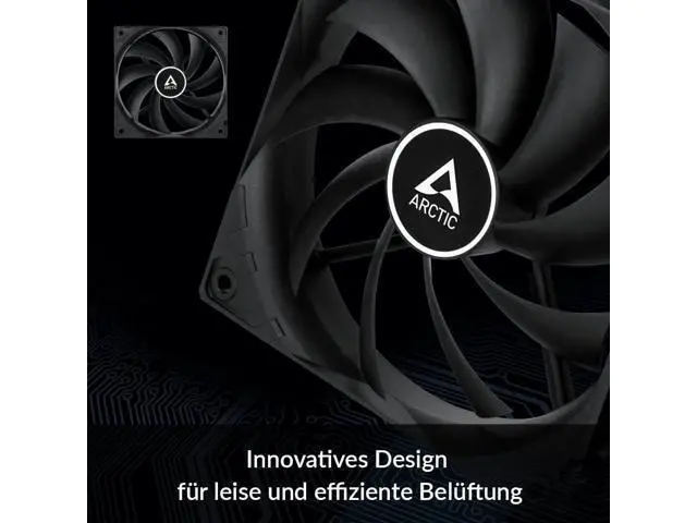 Alt view image 2 of 3 - ARCTIC F12 (5 Pack) - 120 mm Standard Case Fan, Low Noise, Quiet Motor, Computer, Fan Speed: 1350 RPM - Black