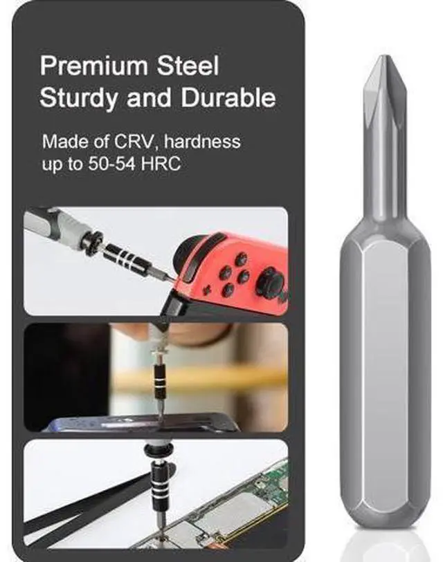 Alt view image 7 of 7 - Small Screwdriver Set with 120 Bits, Kingsdun 130 in 1 Precision Magnetic Screwdriver Bit Set with Tweezer, Flat, Phillips, Pentalobe, Torx Star Screwdriver (Black)