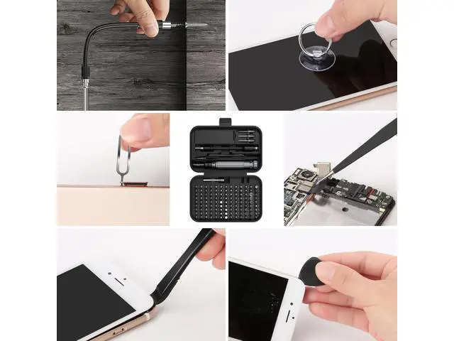 Alt view image 6 of 7 - Precision Screwdriver Set,150 in 1 Electronics Tool Kit with 120 Bits Magnetic Screwdriver Set & 30-bit Magnetic Set Handy Repair Tool for Computer Phone Watch Camera Laptop, Black