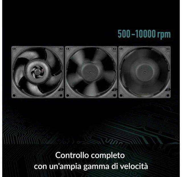 Alt view image 7 of 7 - ARCTIC S8038-10K (4 Pieces) - Fan, 80x80x38 mm, 500-10000 RPM, PWM Regulated, 4-pin Connector, 12 V DC, Black