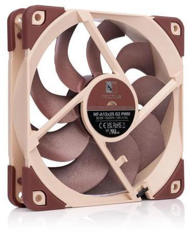Alt view image 2 of 7 - NF-A12x25 G2 PWM, Premium-Quality Quiet 120mm PC Fan (Brown)