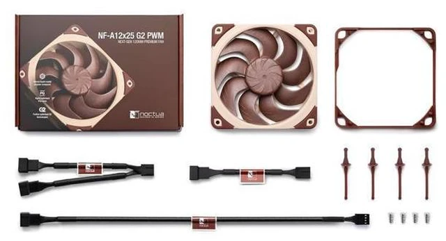 Alt view image 4 of 7 - NF-A12x25 G2 PWM, Premium-Quality Quiet 120mm PC Fan (Brown)