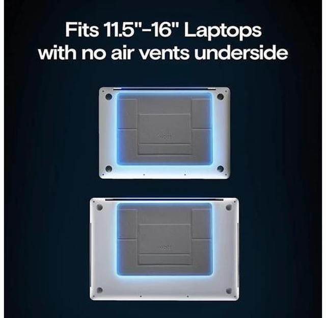Alt view image 7 of 7 - MOFT Laptop Stand Graphene Cooling 2-Height MacBook Stand, Upgraded Traceless Glue, Fits Laptops Without Bottom Vents, Repositionable(Cool Jet Black)
