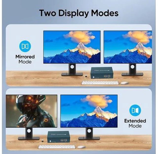 Alt view image 2 of 7 - Steetek USB-C KVM Switch 2 Port, Type-C KVM Switch, Support 4K@60Hz, 3 USB 2.0, Controll 2 Laptops by 1 Set of Keyboard & Mouse to Share 1 Monitor, Connect Type-C PD1/2 Port to Supply Power for Laptop