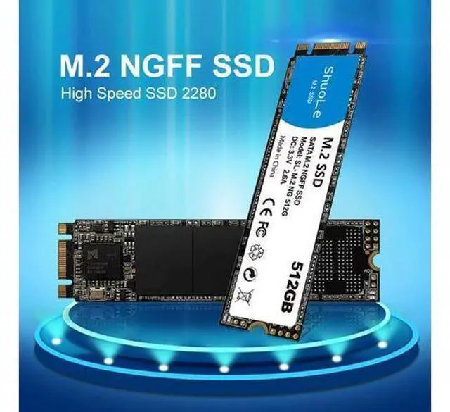 Alt view image 2 of 7 - M.2 NGFF SSD 1TB/512GB/256GB/128GB High Speed Solid State Drives for Laptop Desktop Server POS Machine (128GB)
