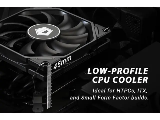Alt view image 3 of 7 - ID-COOLING IS-40X V3 45mm Height Low Profile CPU Cooler 4 Heatpipes CPU Air Cooler with 15mm Thickness Slim Fan Support Intel LGA1700/1200/115X; AMD AM5/AM4 For Desktop