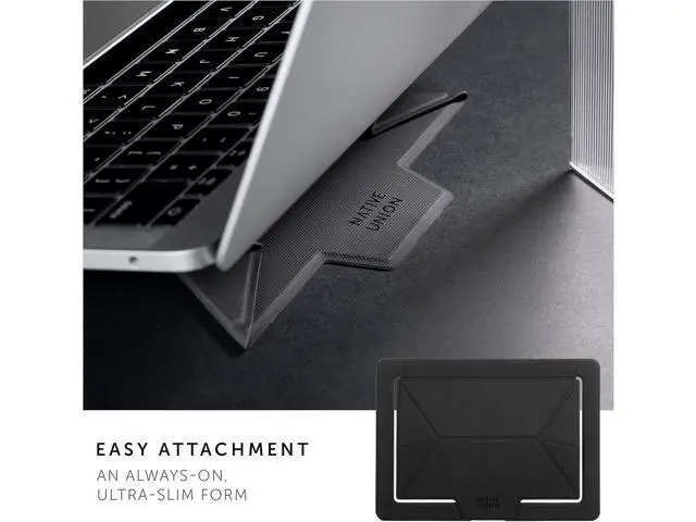 Alt view image 6 of 7 - Native Union Rise Laptop Stand Ultra-Slim Portable Folding Laptop Stand Ergonomic & Optimized Viewing Angle for All Laptops 13-16"