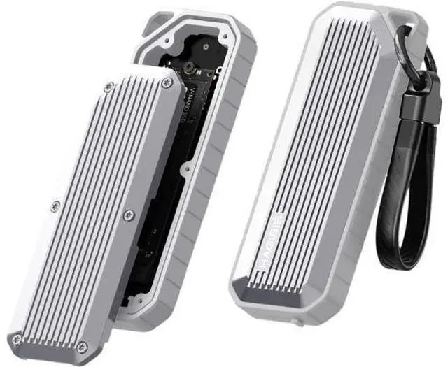 Main image of Hagibis M.2 NVMe SATA SSD Enclosure,USB C 3.2 Gen 2 10Gbps to Aluminum M.2 External Hard Drive Enclosure Support M Key and B&M Keys 2230/2242/2260/2280 for MacBook Pro Mac Mini Studio (Silver)