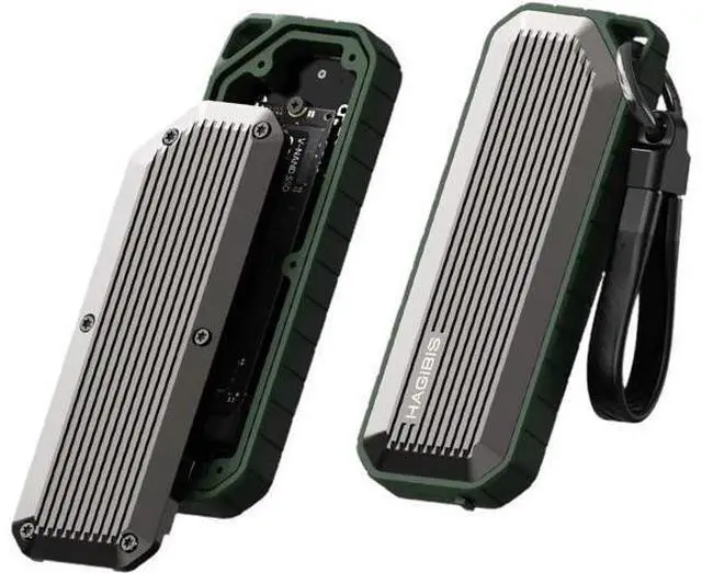Main image of Hagibis M.2 NVMe SATA SSD Enclosure,USB C 3.2 Gen 2 10Gbps to Aluminum M.2 External Hard Drive Enclosure Support M Key and B&M Keys 2230/2242/2260/2280 for MacBook Pro Mac Mini Studio (Green)