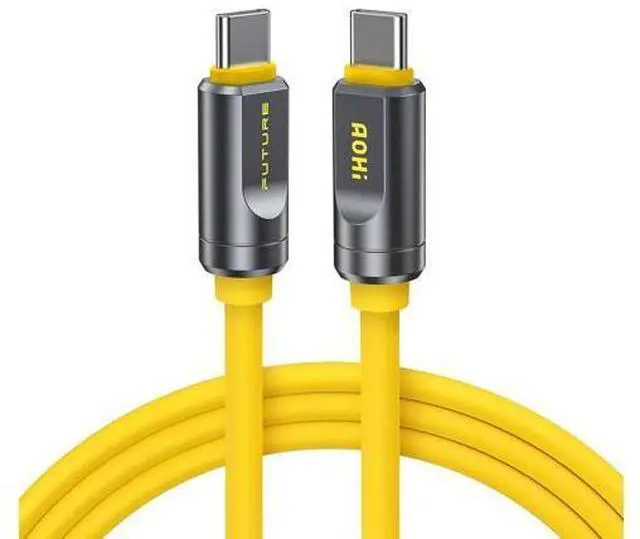 Main image of USB4 2.0 Cable 6.6ft with 240W PD3.1 Fast Charging, 80Gbps Data Transfer, Dual 8K/Triple 4K Display, The Future Adonis USB C Cable for MacBook Pro/Air, iPhone 17 Pro Max, SSD, Docking, Yellow