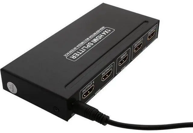 Alt view image 7 of 7 - 1 Input to 4 Output - 4 Ports HDMI Powered Splitter Ver 1.3 Certified for Full HD 1080P and 3D Support One Input to Four Outputs Deep Color Audio Real HDMI