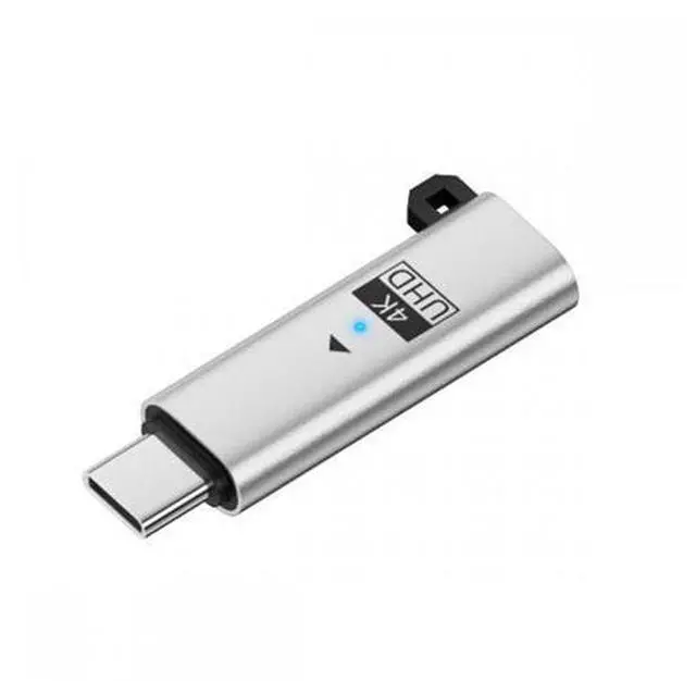 Main image of Silver Virtual Display Adapter USB4.0 USB5.0 Type-C USB-C DDC EDID Dummy Plug Headless Ghost Display Emulator 4K@60Hz Compatible with Thunderbolt3/4/5