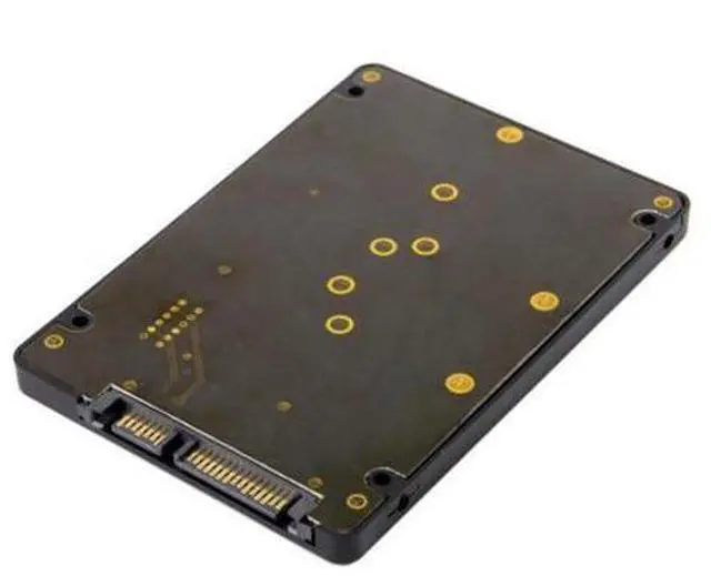 Alt view image 2 of 7 - SM Combo M.2 NGFF B-key & mSATA SSD to SATA 3.0 Adapter Converter Case Enclosure with Switch