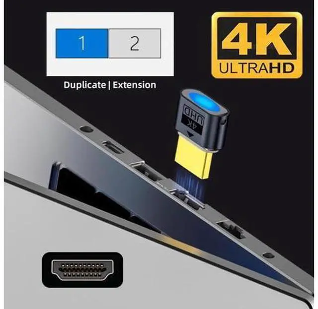 Alt view image 3 of 7 - CY Virtual Display Adapter 4K HDMI 1.4 DDC EDID Dummy Plug Headless Ghost Display Emulator HDTV 4K@60Hz