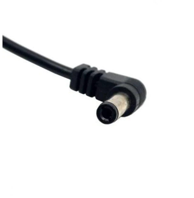 Alt view image 3 of 4 - DC Power 5.5 x 2.1mm / 2.5mm Male to 5.5 2.1/2.5mm Male Plug Cable Right Angled 90 Degree 60cm PW-151-0.6M
