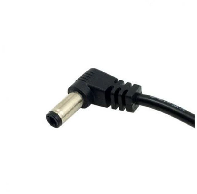 Alt view image 4 of 4 - DC Power 5.5 x 2.1mm / 2.5mm Male to 5.5 2.1/2.5mm Male Plug Cable Right Angled 90 Degree 60cm PW-151-0.6M