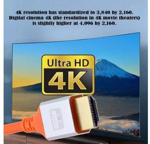 Alt view image 7 of 7 - 2.0M HDMI 4K to HDMI Ultra Soft High Flex HDTV Cable Hyper Super Flexible Cord High Speed Type-A Male to Male for Computer HDTV