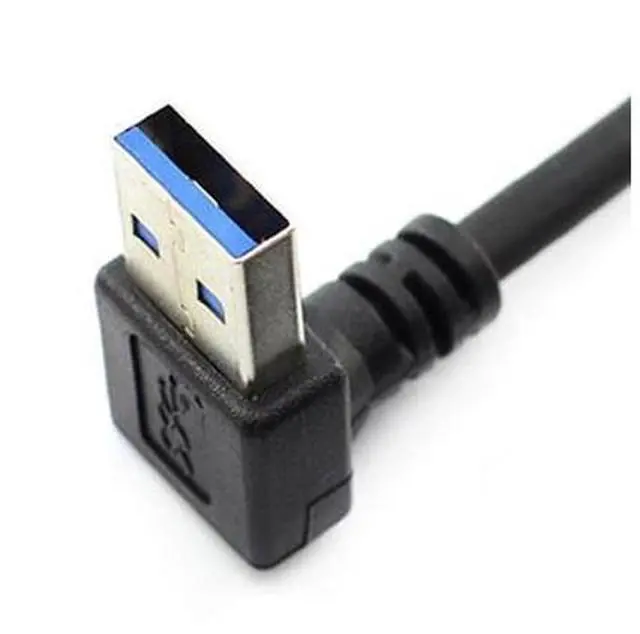 Alt view image 4 of 6 - SM Up Angled USB 3.0 Type-A Male to USB 3.0 Type-A Female Extension Cable 20cm 5Gbps 90 Degree