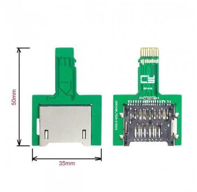 Alt view image 4 of 7 - HKCY EP-016 TF Micro SD Male Extender to SD Card Female Extension Adapter PCBA SD/SDHC/SDXC UHS-III UHS-3 UHS-2