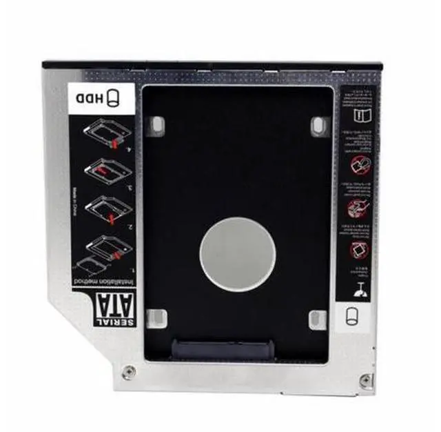 Alt view image 3 of 7 - SATA 22pin HDD HD Hard Disk Drive Caddy Case for 9.5mm Universal Laptop CD / DVD-ROM Optical Bay