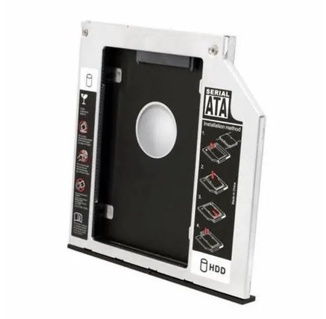 Alt view image 2 of 7 - SATA 22pin HDD HD Hard Disk Drive Caddy Case for 9.5mm Universal Laptop CD / DVD-ROM Optical Bay