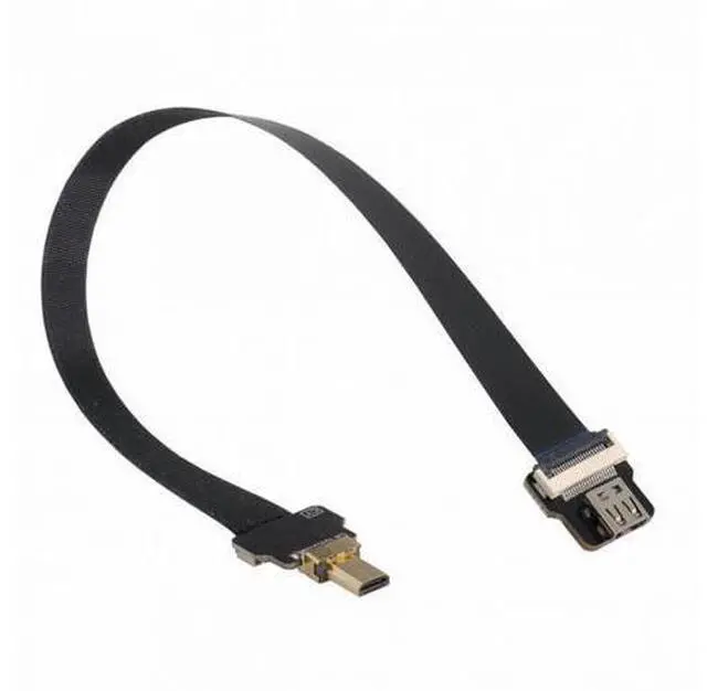 Alt view image 7 of 7 - CYFPV Micro HDMI Male to Micro HDMI Female Extension FPC Flat Cable 1080P for FPV HDTV Multicopter Aerial Photography (0.5M)
