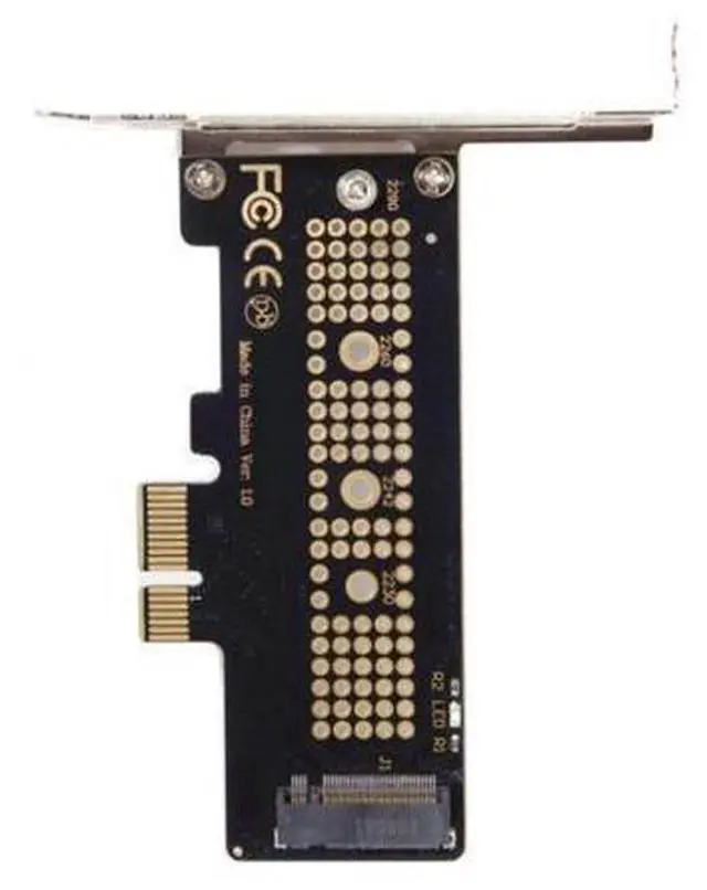 Alt view image 3 of 7 - SM Low Profile PCI-E 3.0 x1 Lane to M.2 NGFF M-Key SSD Nvme AHCI PCI Express Adapter Card