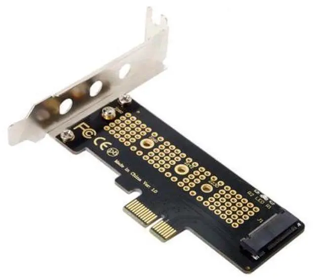 Alt view image 4 of 7 - SM Low Profile PCI-E 3.0 x1 Lane to M.2 NGFF M-Key SSD Nvme AHCI PCI Express Adapter Card