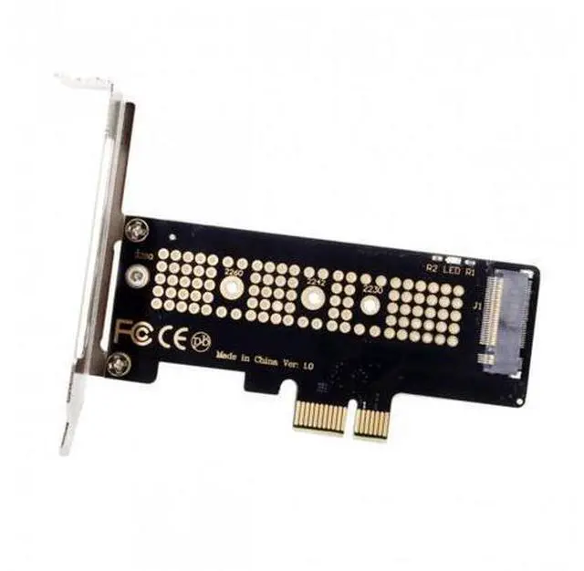 Alt view image 7 of 7 - SM Low Profile PCI-E 3.0 x1 Lane to M.2 NGFF M-Key SSD Nvme AHCI PCI Express Adapter Card
