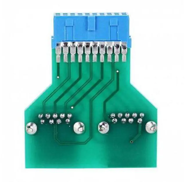 Alt view image 4 of 6 - HKCY U3-079 Dual USB 3.0 A Type Female to Motherboard 20/19 Pin Box Header Slot Adapter PCBA