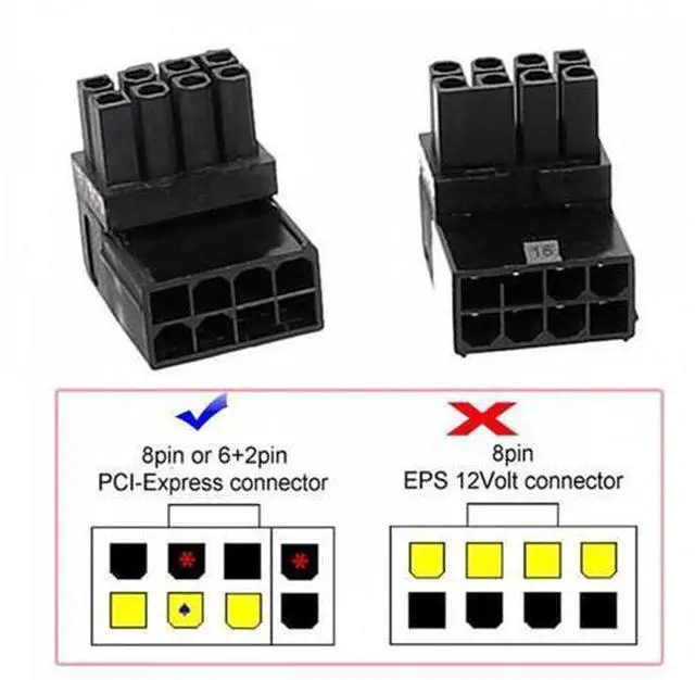 Alt view image 4 of 7 - CY 2pcs/lot ATX 8P Male to Female 90 Degree Up Down Angled Power Header Adapter for GPU Graphics Card