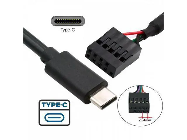 Alt view image 2 of 7 - USB 2.0 Motherboard 9pin 10pin Header to Type-C USB-C Cable 50cm for Mini Monitor Sensor Panel Camera