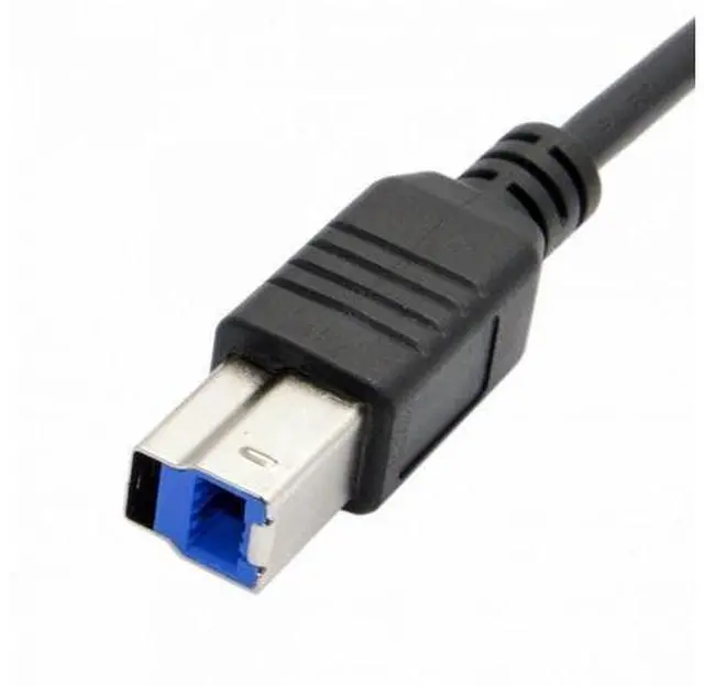 Alt view image 2 of 7 - USB-C USB 3.1 Type-C Male Connector to USB Standard B Male Data Cable for Mac Laptop Black