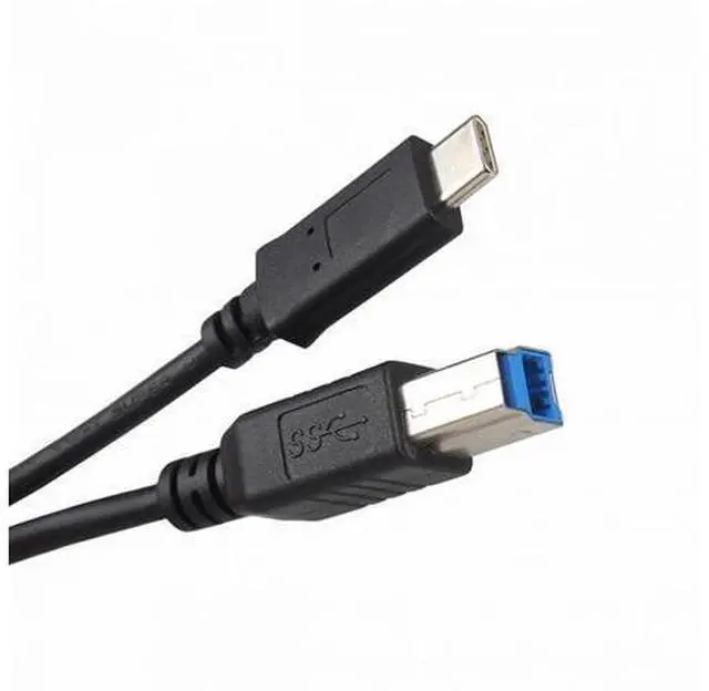 Alt view image 5 of 7 - USB-C USB 3.1 Type-C Male Connector to USB Standard B Male Data Cable for Mac Laptop Black