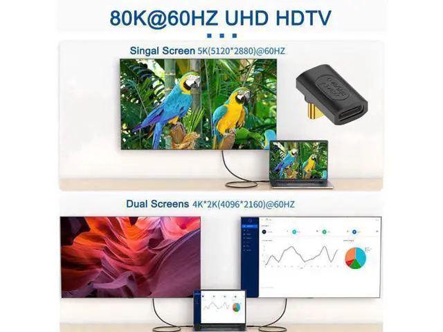 Alt view image 4 of 7 - HKCY USB4 Type C Male to Female Extension 240W Power 40Gbps Data 8K Video Adapter Up Down Angled for NS Phone Laptop