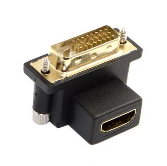 Alt view image 4 of 7 - SM 90 Degree Down Angled DVI Male to HDMI Female Adapter for Computer & HDTV & Graphics Card
