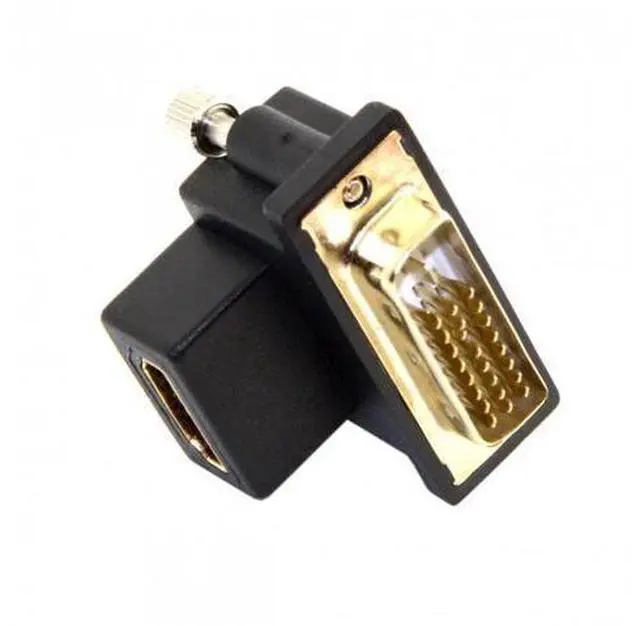 Alt view image 7 of 7 - SM 90 Degree Down Angled DVI Male to HDMI Female Adapter for Computer & HDTV & Graphics Card
