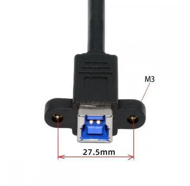 Alt view image 7 of 7 - USB 3.0 Type-B Female to USB2.0 Type-B Male Cable Extension 5Gbps for Disk SSD Camera Data 30cm