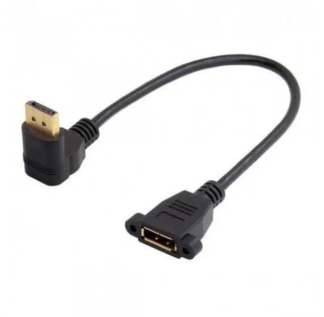 Alt view image 3 of 7 - HKCY DP-015-DN DisplayPort Display Port Male to Female 90 Degree Down Angled Extension Cable