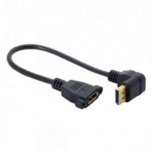 Alt view image 6 of 7 - HKCY DP-015-DN DisplayPort Display Port Male to Female 90 Degree Down Angled Extension Cable