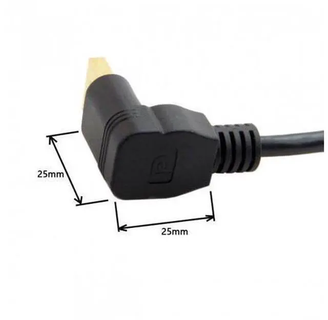 Alt view image 7 of 7 - HKCY DP-015-DN DisplayPort Display Port Male to Female 90 Degree Down Angled Extension Cable