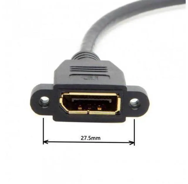Alt view image 4 of 7 - HKCY DP-015-DN DisplayPort Display Port Male to Female 90 Degree Down Angled Extension Cable