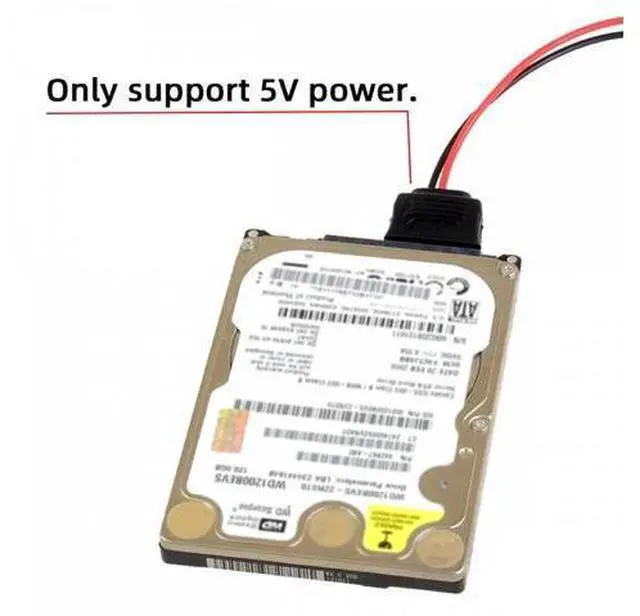 Alt view image 5 of 6 - DC 5V Single USB to SATA 15Pin Power Cable for 2.5 inch SATA HDD SSD Disk Driver 5V 2A Max