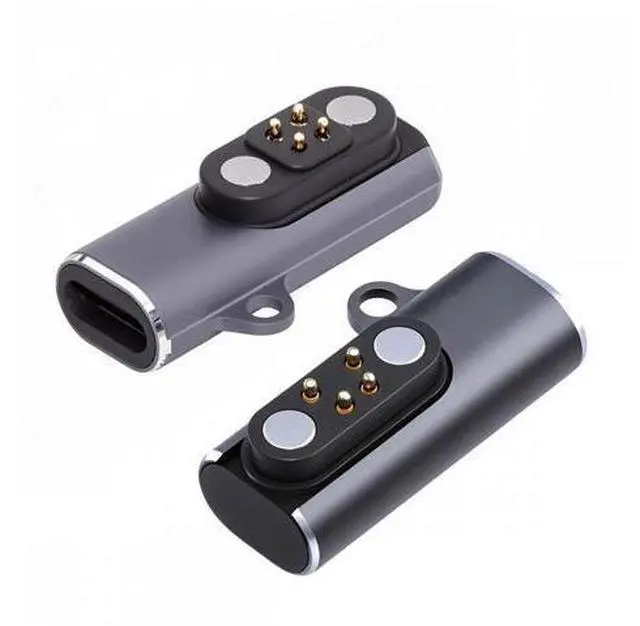 Main image of 2pcs/lot Magnetic Charging Adapter USB Type-C to Pitch 2.5mm with 4-Pin Terraced Square Contacts Compatible with Bone Conduction Headphone